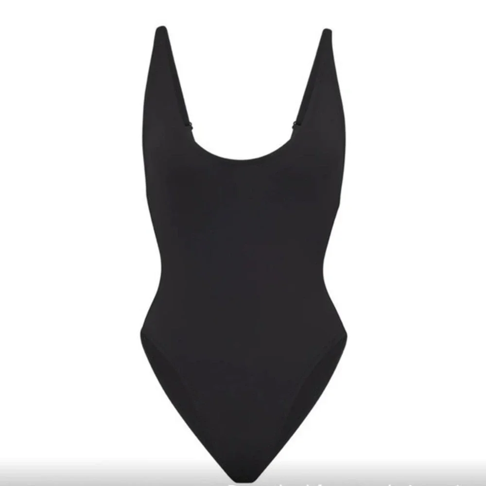 SKIMS BLACK SWIM scoop neck‎ one piece in onyx